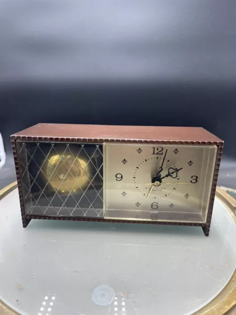 Rare Vintage Westclox Electric MCM Bell Vue S19-B Alarm Clock 1950'S 60'S Works