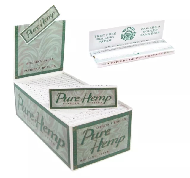 Box of 50 Pure Hemp Regular Size Rolling Papers Tobacco Smoking