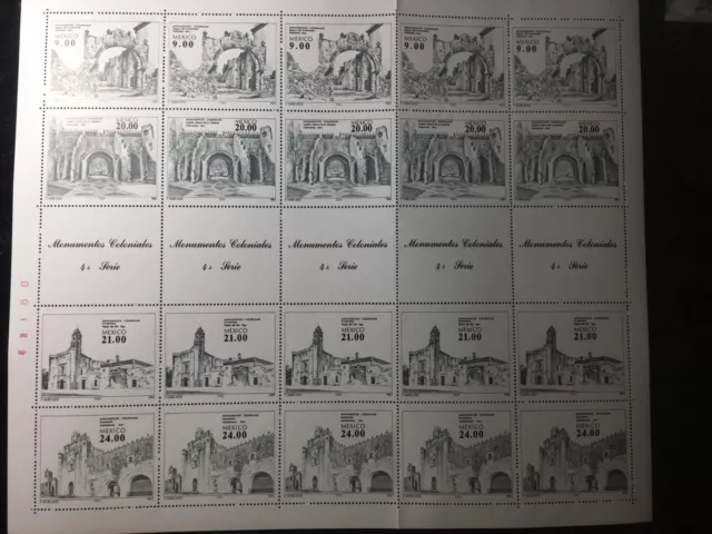 Scott #1338-1341 Mexico Stamps Mnh Mint Sheet