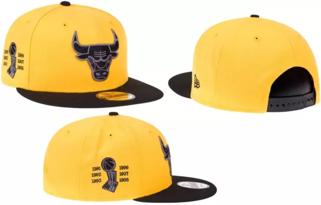 Chicago Bulls Snapback Hat Adjustable Fit Cap - Tow tone Black Yellow