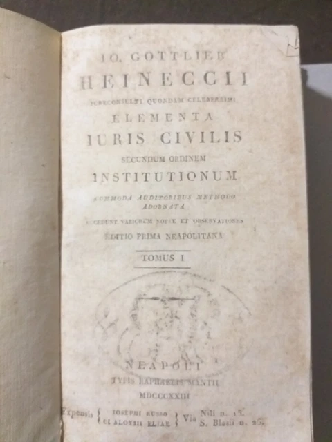 Elementa Iuris Civilis - 1823 -