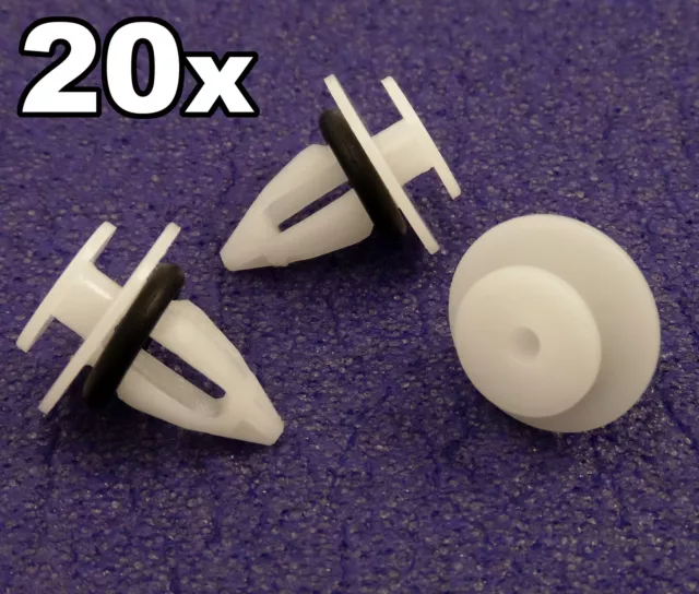 20x Mini Plastic Trim Clips- Side Skirts, Wheel Arches, Rocker Covers, Rear Door