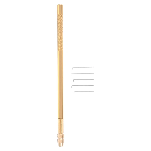 Parrucca Uncinetto 5pz Aghi Ventilatori +1 Supporto Ottone per Parrucca Pizzo Ago Ha A8D7