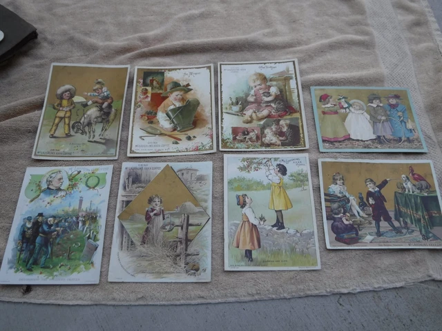 8 Victorian Era Trading Cards - McLaughlin's XXXX Coffee - Beautiful Images