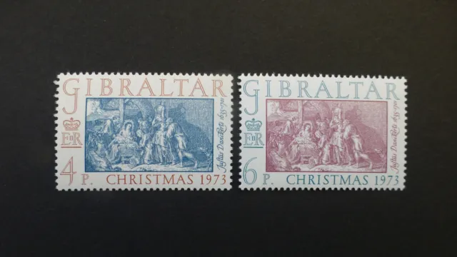 Weihnachten Gibraltar 1973   Mi.Nr.  306/07  postfrisch