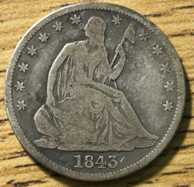 1843 Seated Liberty Half Dollar