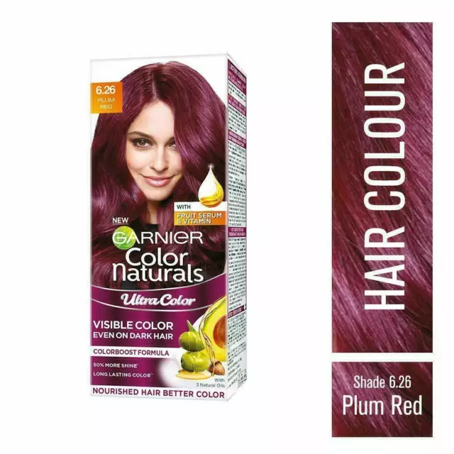 Garnier Color Naturals Crème Riche Coloration Cheveux Rouge Prune, 55 ml + 50 g