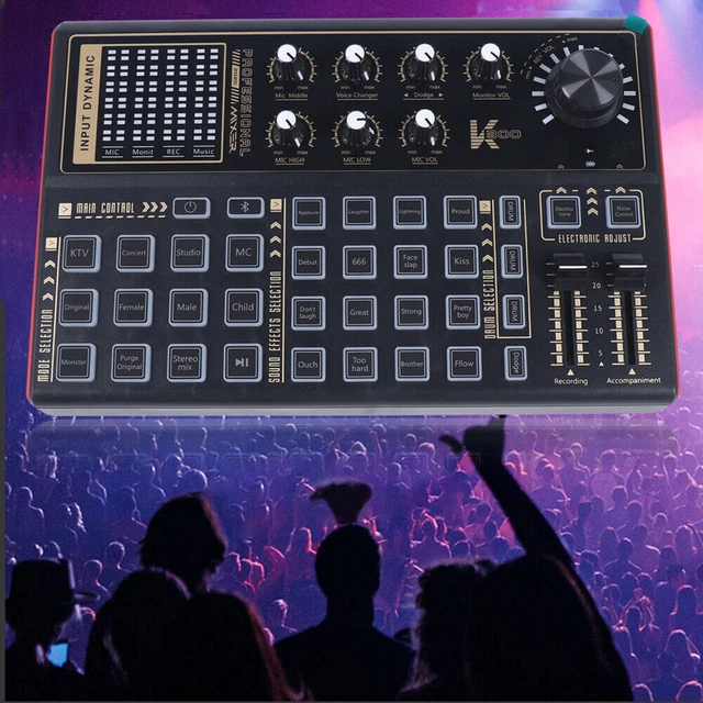 BLUETOOTH SOUND MIXER Audio Sound Card Mixer Board Live Streaming Voice