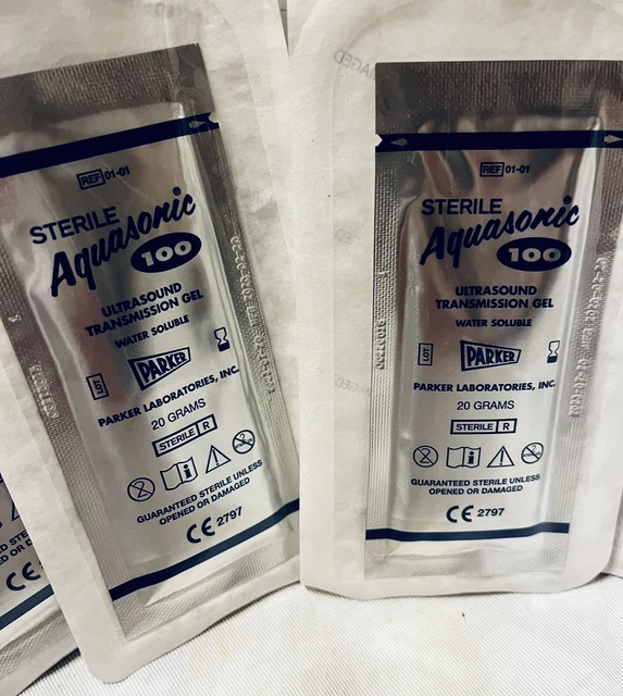 Aquasonic Ultrasound Gel 20 Gram Foil Pouch Lot of 15