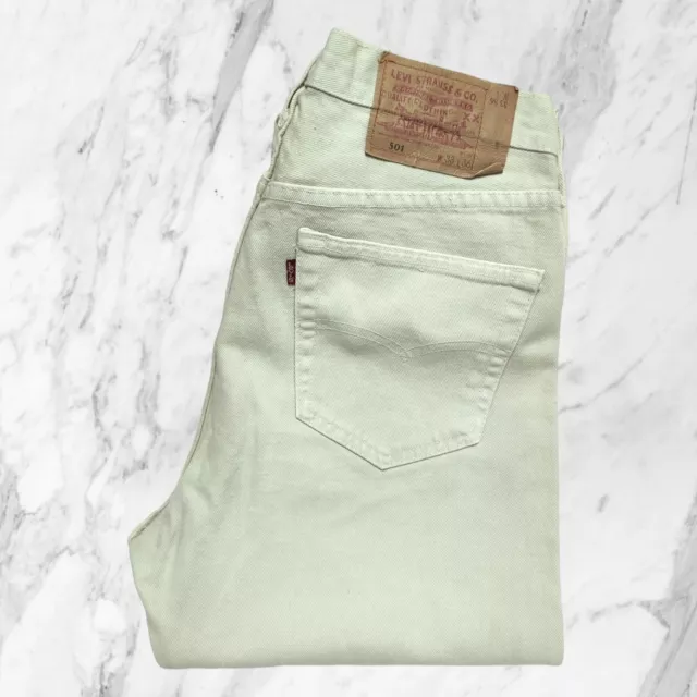 LEVI S 501 VINTAGE Jeans Uomo Beige Chiari Made In Usa Levis