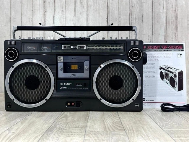SHARP GF-303 RADIO Cassette Recorder FM AM APSS Stereo 11W w/Manual ...
