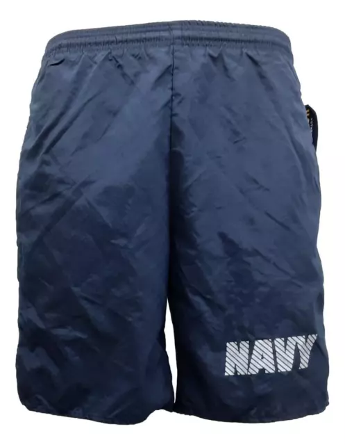 US NAVY MENS PT Shorts Sz Medium USN Physical Training Shorts Blue