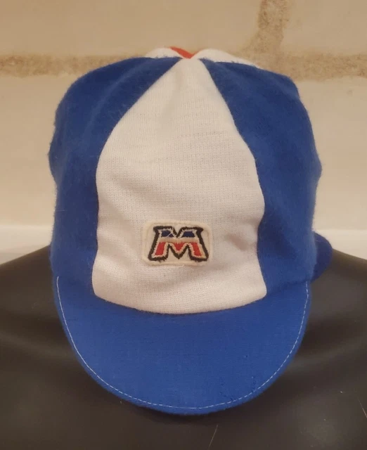 Berretto Cap Motobecane 70s Ciclismo Lana Wool Inverno Tricodor Francia Vintage