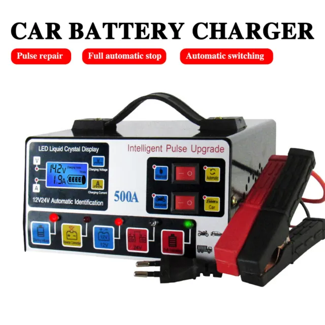 Heavy Duty Smart Car Battery Charger Automatic Pulse Repair Trickle 12V/24V 240W