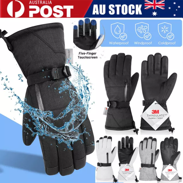 Unisex Waterproof Touchscreen Ski Gloves Winter Snow Warm Gloves with Pocket New