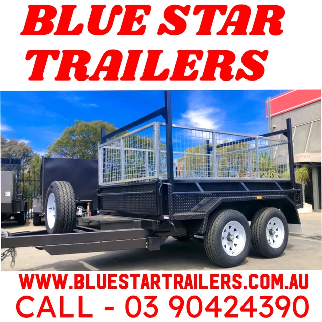 8x5 TANDEM TIPPER TRAILER, 600 MM GAL CAGE ,RACKS ,AUSTRALIAN MADE