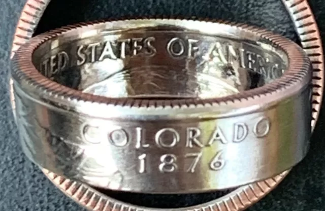 1999-2009 US State Quarter Coin Ring, Size 5-14,You Pick State.Handmade.Free S&H