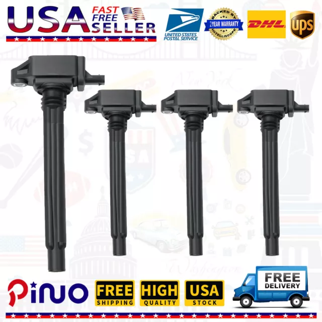 Set of 4 Ignition Coils For Jeep Cherokee Compass Chrysler Dodge Fiat 2.4L UF751