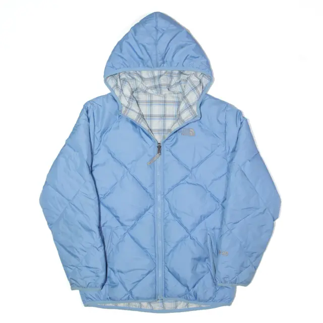 THE NORTH FACE Down Insulated 550 Reversible Puffer Jacket Blue Girls L