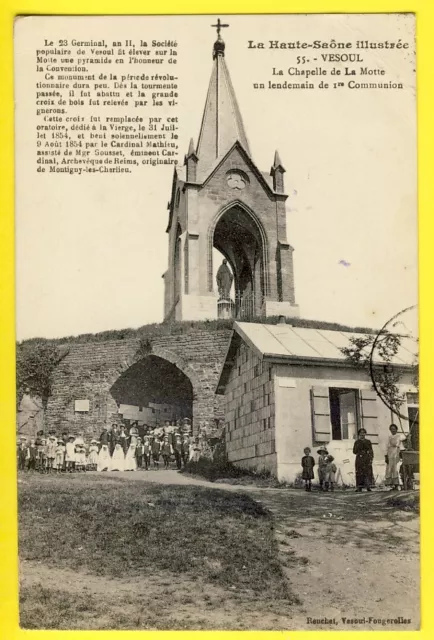 cpa 70 - VESOUL (Hte Saône) CHAPELLE de la MOTTE 1ère COMMUNION Messe Animation