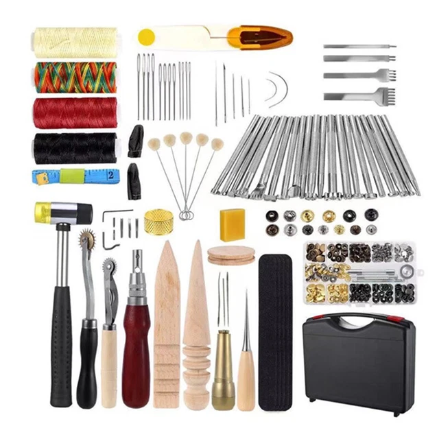 127 Stücke Leder Werkzeug, Leder Handwerk Werkzeug, Leder DIY Set mit