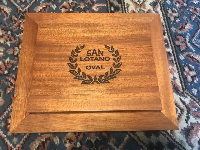 SAN LOTANO OVAL by A.J.FERNANDEZ 20 ROBUSTOS WOOD CIGAR BOX NICARAGUA - EEUC