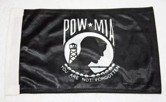 10 POW MIA You Are Not Forgotten Black Flags Flag 8" x 13" Double Sided NEW