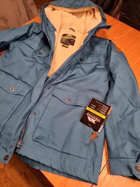 Trespass Jacket - Size 14 - Womens Blue TP 75 Waterproof Windproof Tres-Tex Coat