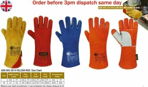 Extreme Heat Resistant Welders Gloves Gauntlets,|BBQ|Oven|TIG|MIG Welding Gloves