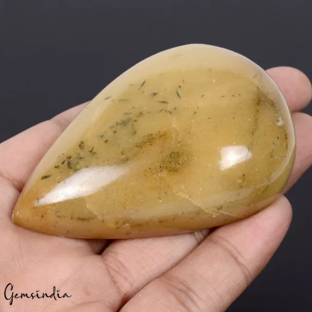 700 Cts Natural Untreated Yellow African Aventurine Pear Cab Huge Size Loose Gem