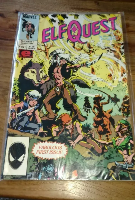 Vintage marvel comics, elf quest, one August 1985, comic book