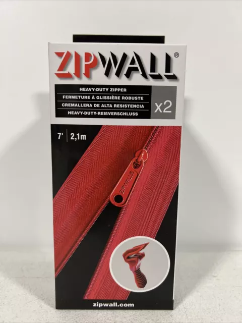 ZipWall AZ2 Standard Zipper Creates Dust Barrier for Remodeling Construction 2PK