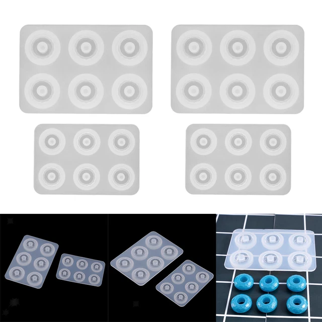 4 Set Di Stampi In Silicone Con Fori Resina Epossidica Resina Rotonda Per