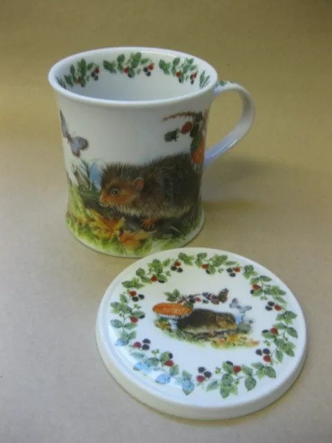 Woodland Wildlife - Hedgehogs ~ Porcelain Mug & Lid / Coaster ~ Ray Cresswell