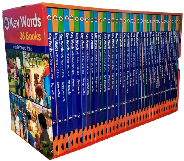 Ladybird Key Words With Peter and Jane 36 Books Box Set Collection