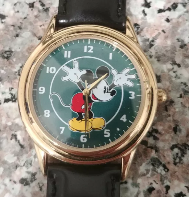 Fossil LI-2014 Disney Mans 35MM MOOD Mickey Mouse Character Watch Lot MINT