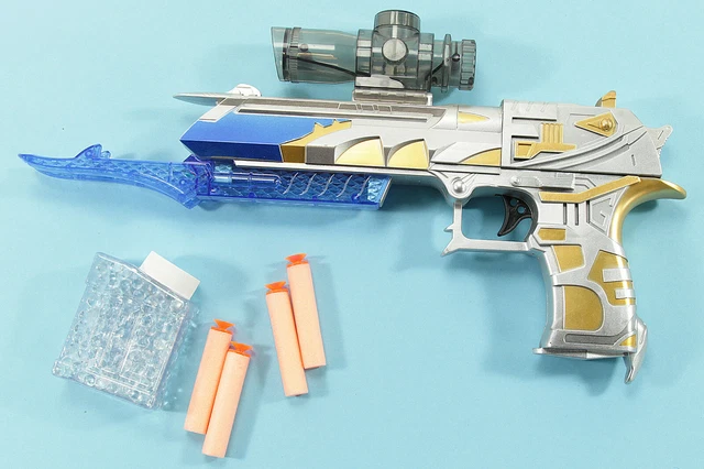 SPIELZEUGPISTOLE NEUE  PISTOLE 4IN1 MIT GELKUGELN SCHAUMPFEILE SPAß