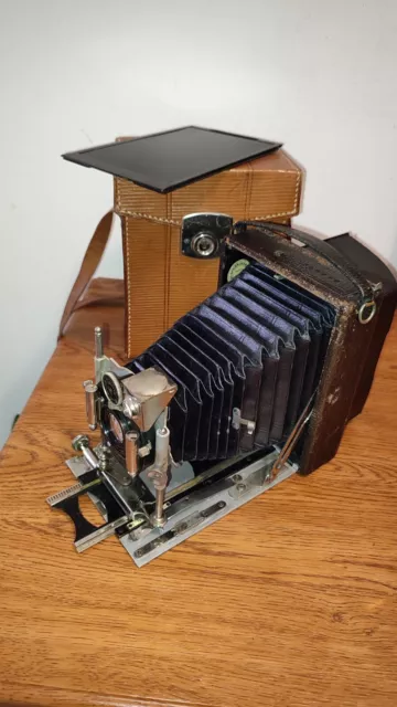 Rare! DR. KRÜGENER DELTA FOLDING PLATE CAMERA pneumatic shutter SN.:1264