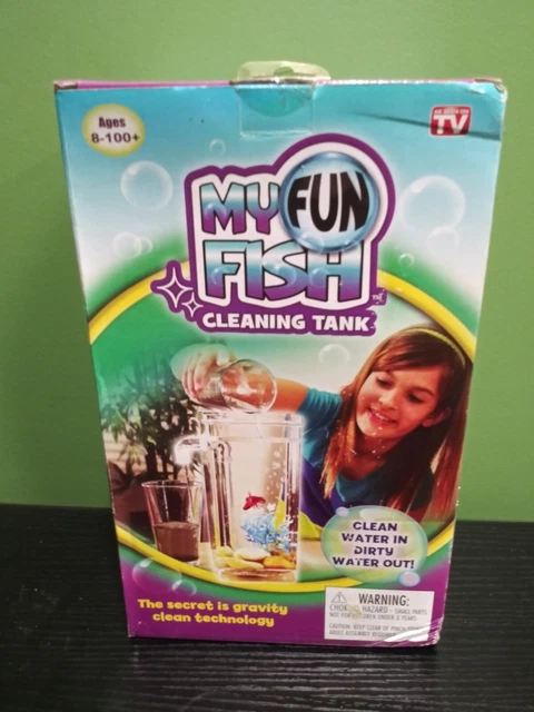 My Fun Fish Cleaning Tank 4.5" x 4.5" x 10" - New in Box