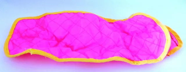 Vintage Barbie Accessoire - sac de couchage sac à dos rose et jaune camping