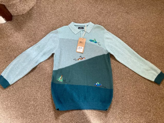 Next boys thin knit collared jumper age 6-7