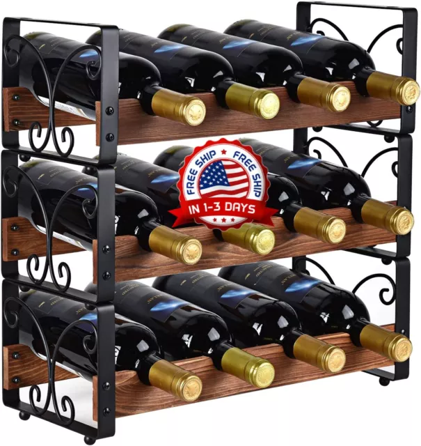 porta vinos botellas de vino botelleros estante soporte para 12 multifuncional