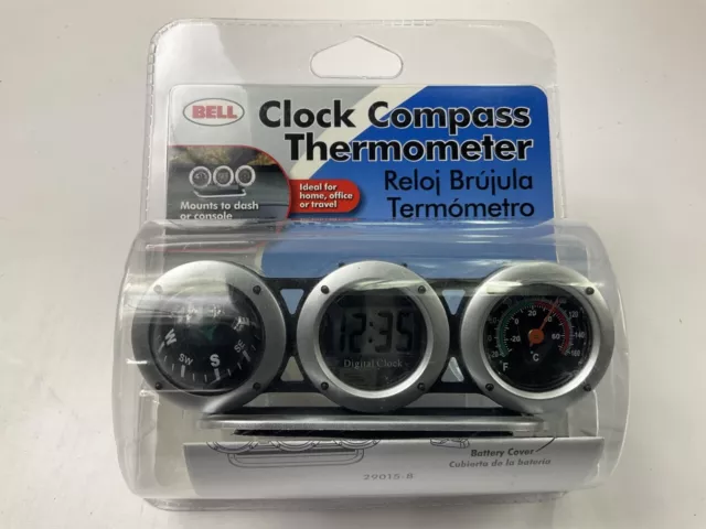 Hopkins 29015-8 Combo Clock / Compass / Thermometer - Lighted