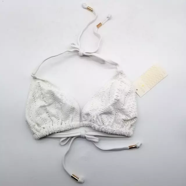 Eberjey Womens Cystal Valley Gisele White Swimwear Bikini Top Size S