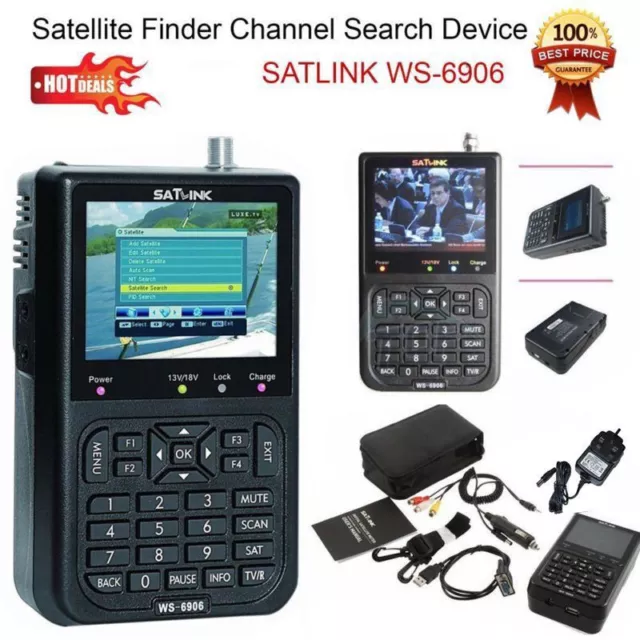 SatLink WS-6906 Digital Satellite Dish Search Device Signal Finder Meter NEW UK