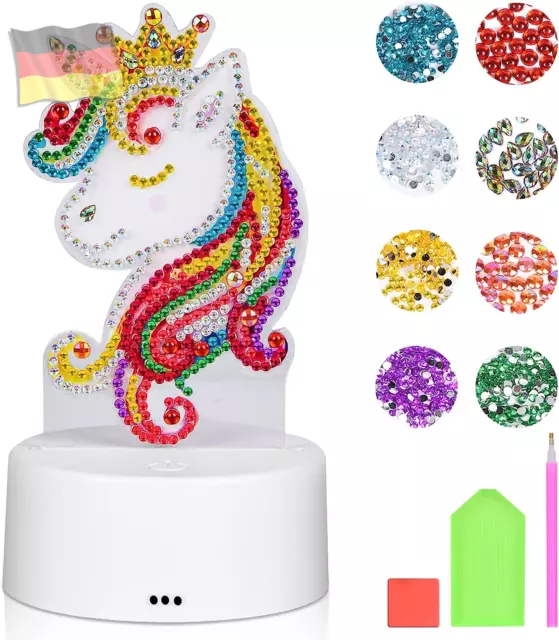 Unicorno regalo fai da te ragazza regalo bambina 612 anni vernice diamante LED