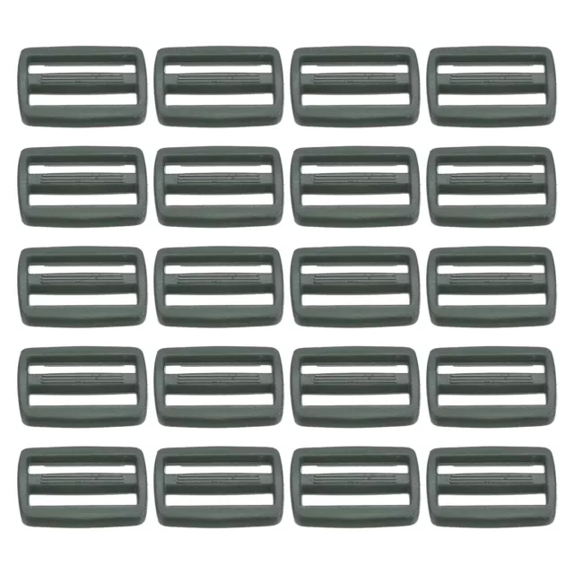 Paquete de 1" 50 hebillas deslizantes Tri-Glide correa cierre de correa verde mar