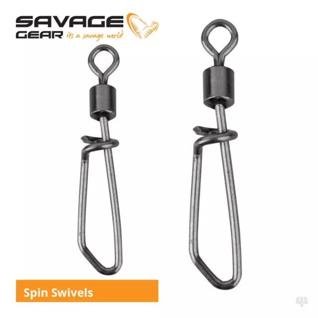 Savage Gear Spin Swivels - Pike Perch Bass Wrasse Predator Lure Fishing Tackle