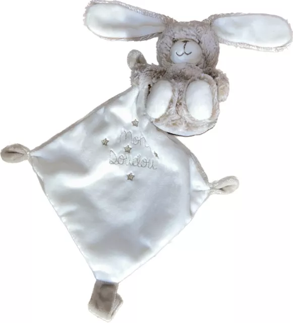 Doudou Lapin  Mouchoir Tex - Collection Mon doudou