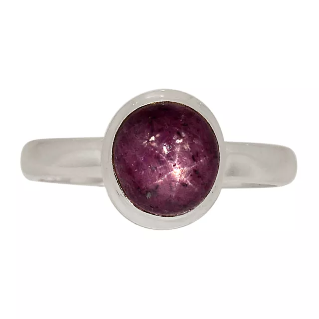 NATURAL RUBY STAR 925 Sterling Silver Ring Jewelry s.7 CR41519 $16.99 ...